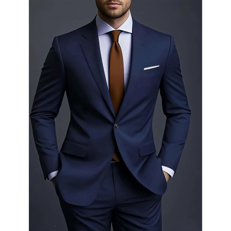 Men's Two Piece Suit in Navy