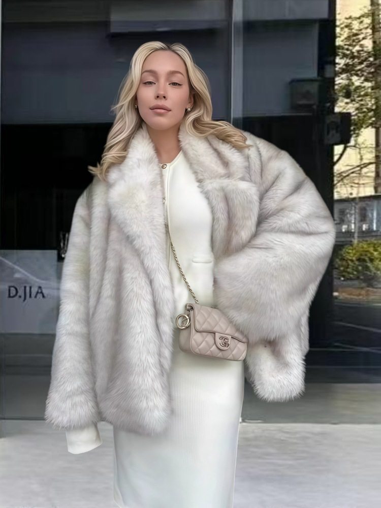 Women's Longline Faux Fur Coat