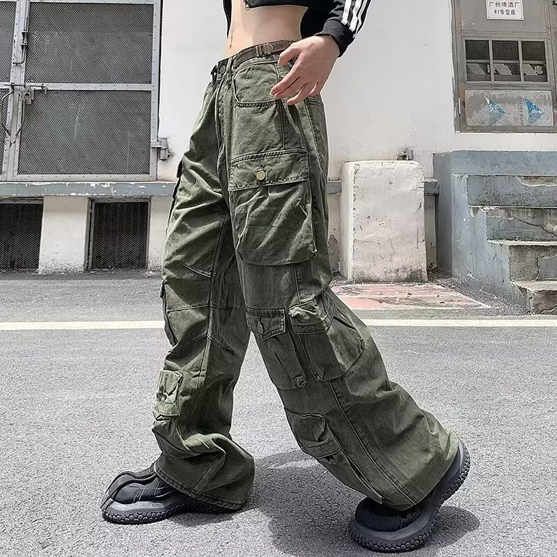 Men's Loose Fit Workwear Trousers in Green