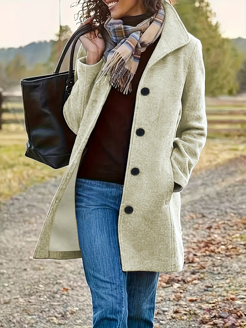 Women's Longline Button Front Coat — view 2