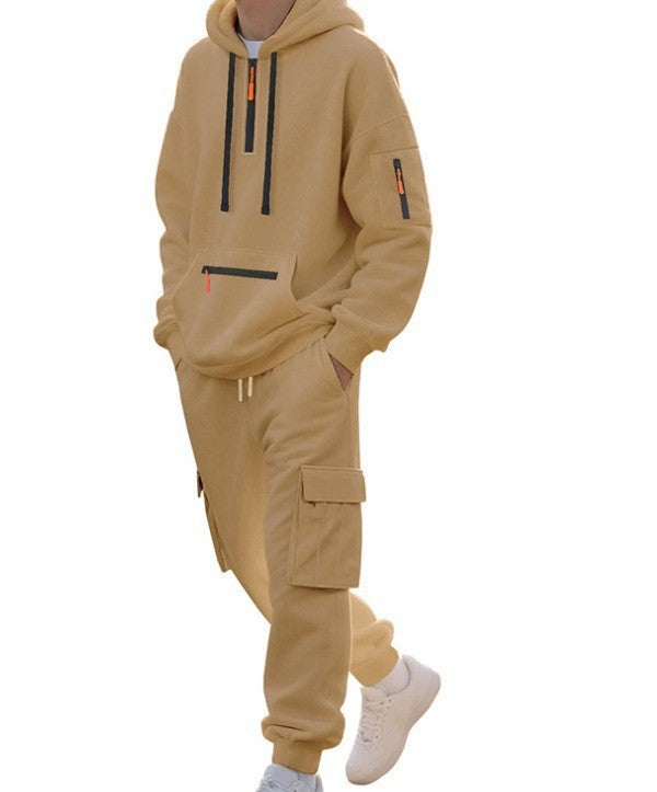 Men's Half Zip Hoodie and Joggers Set