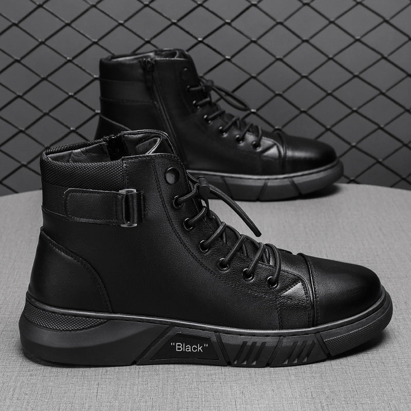 Men's High Top Leather-Look Boots — view 2