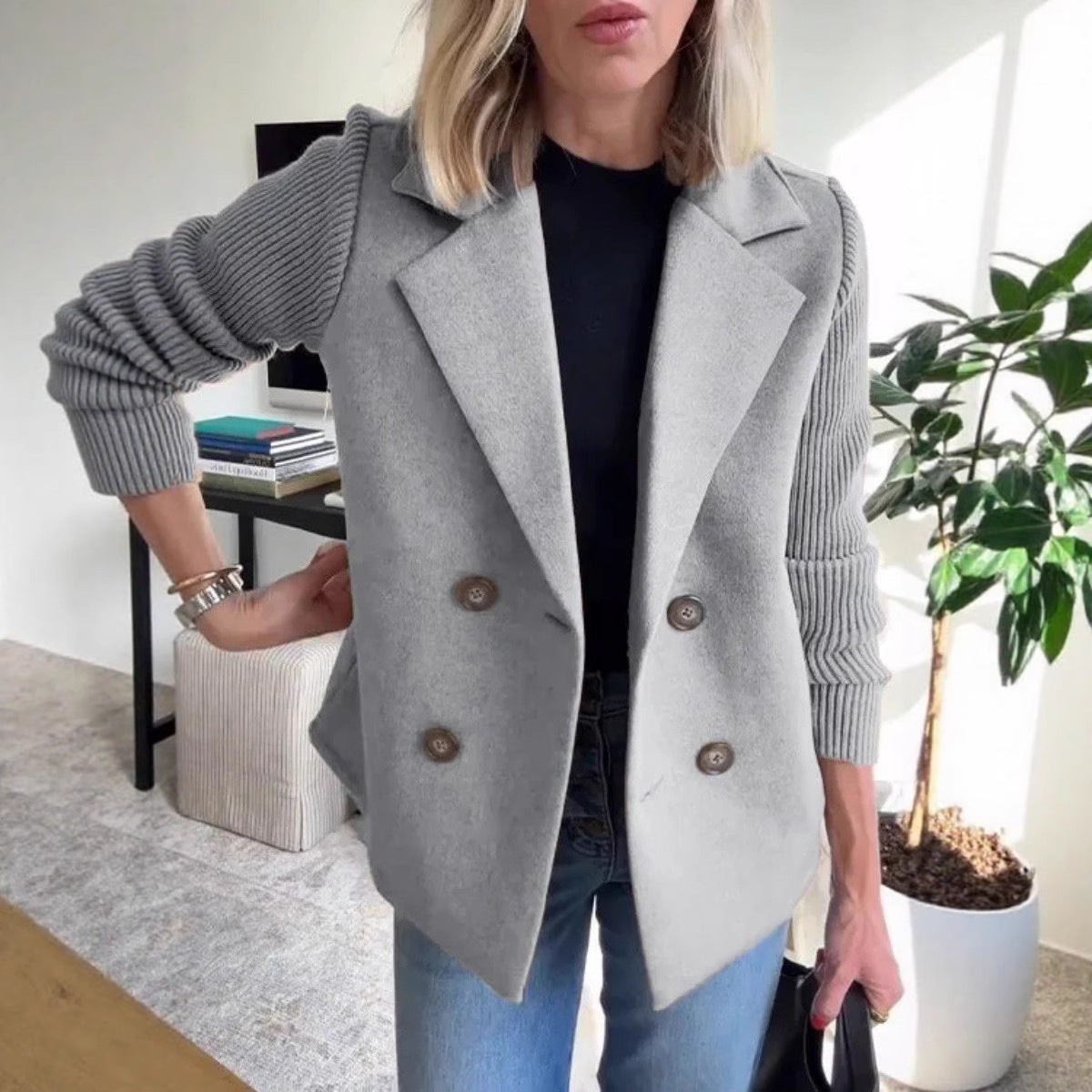 Women's Double Breasted Short Coat
