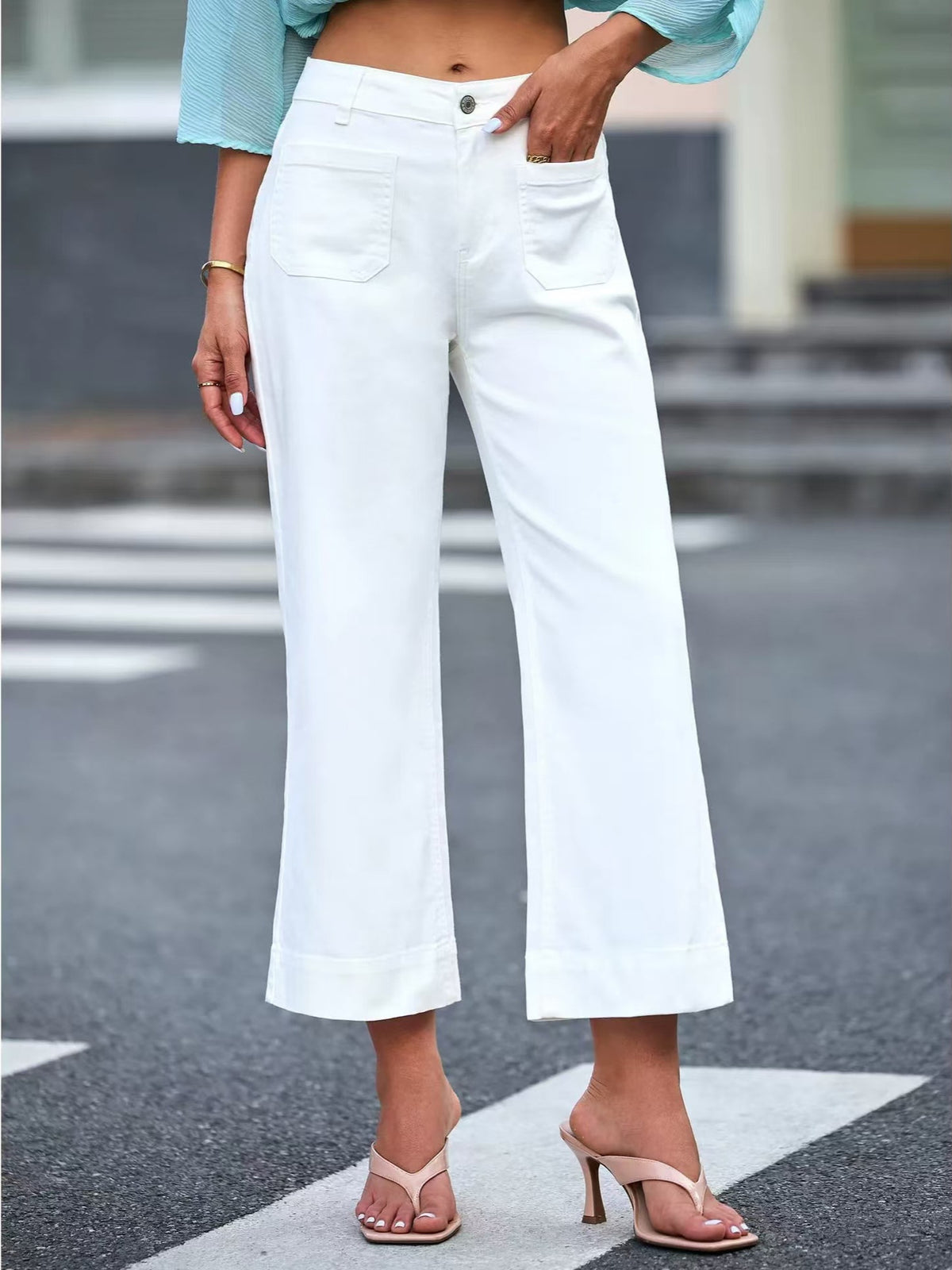 Women's Slim Straight Jeans in White