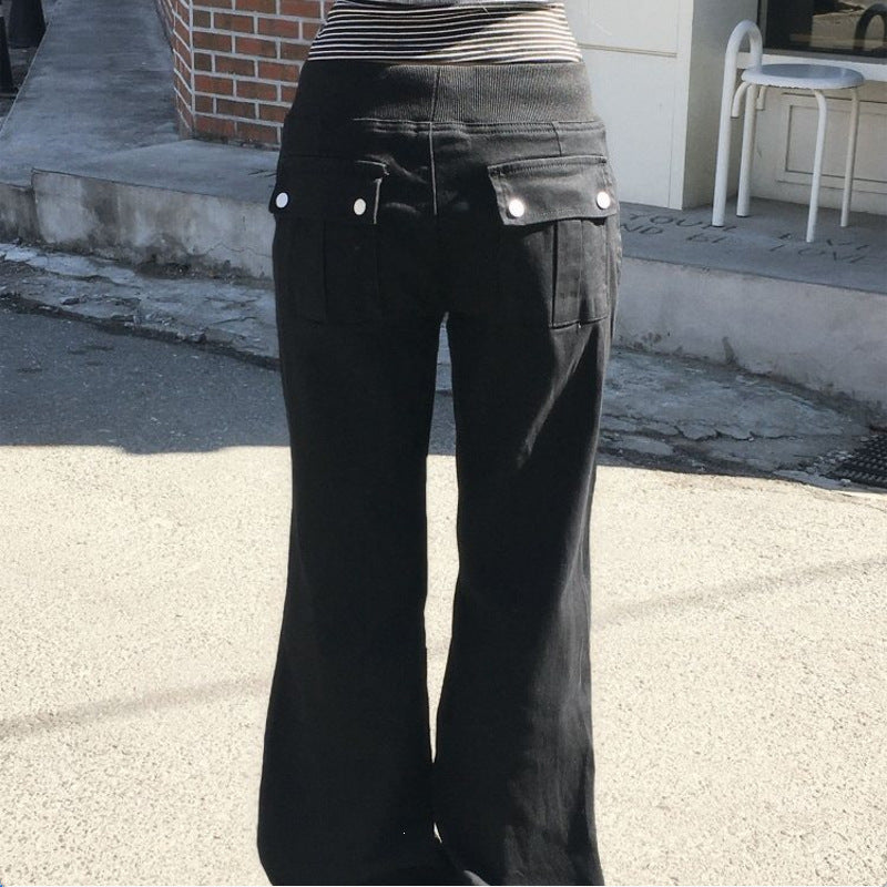 Women's Black Flared Trousers