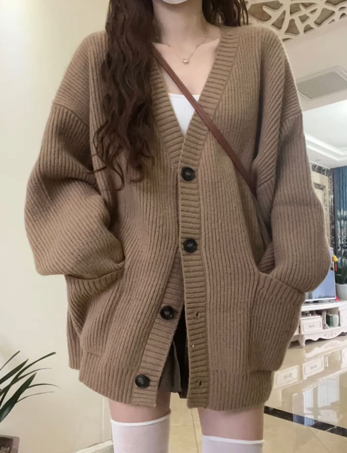 Women's Longline V-Neck Cardigan