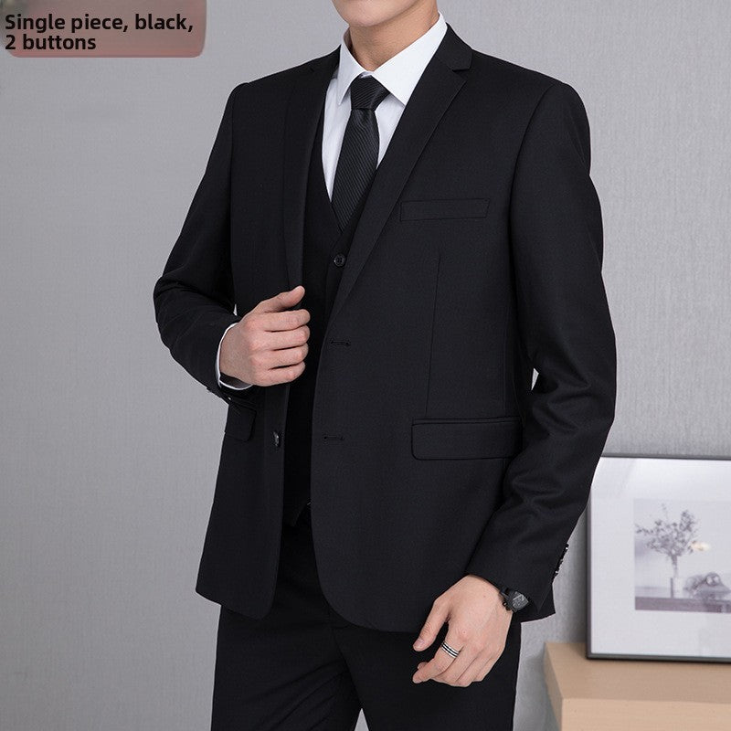 Men's Black Suit in Jacket Only (Lightweight Summer)