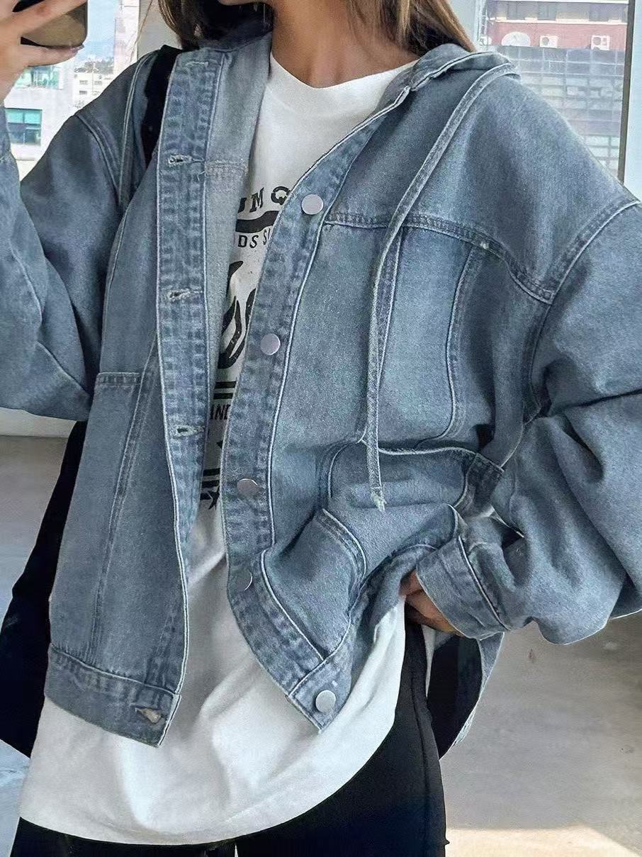 Women's Hooded Denim Jacket — view 4