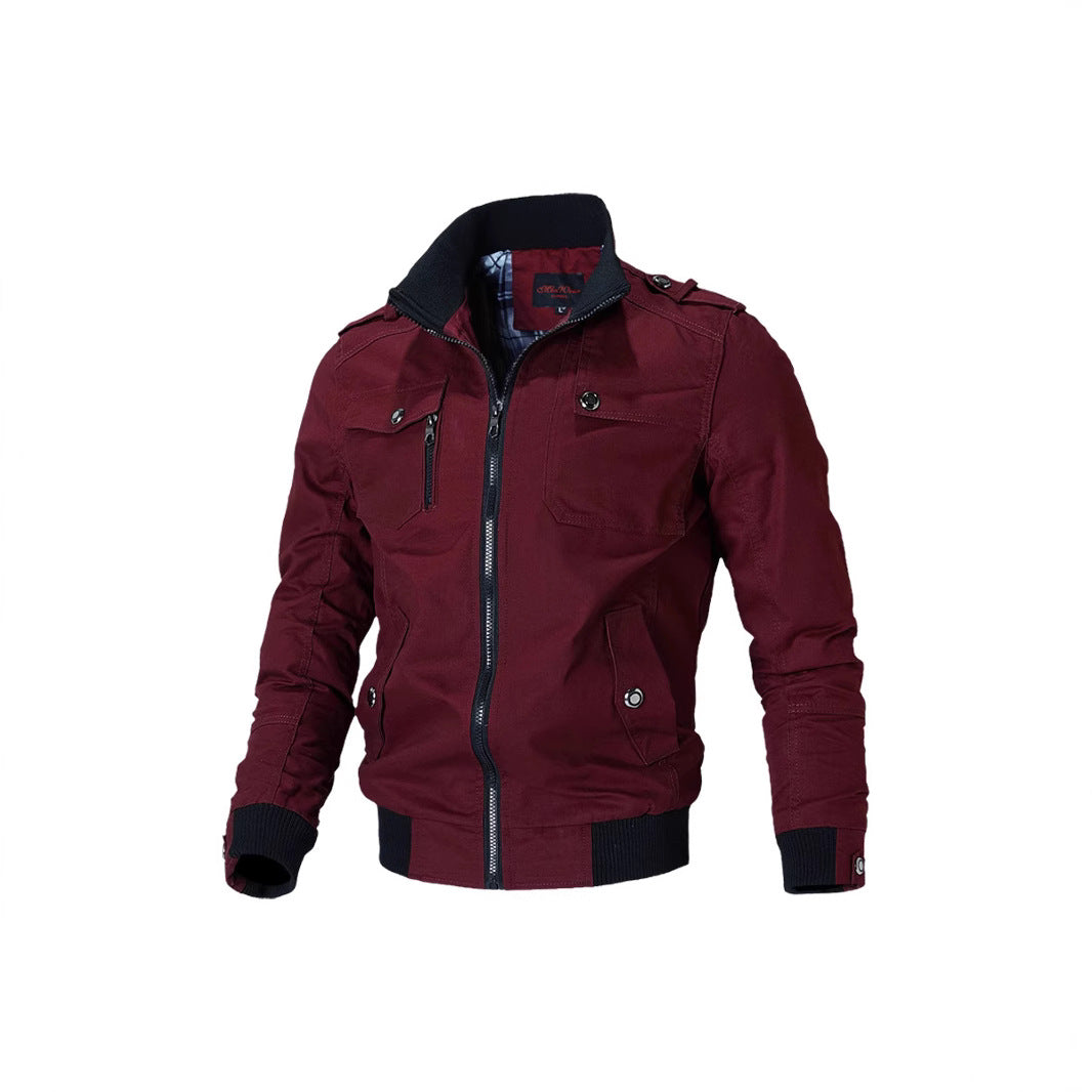 Men's Bomber Jacket in Red — view 2