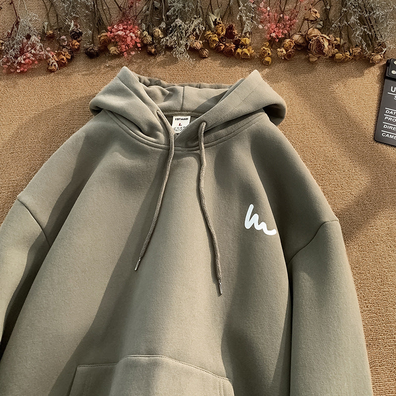 Men's Fleece Lined Hoodie in Khaki