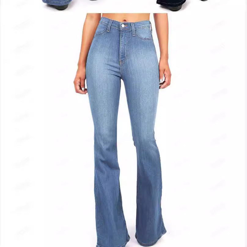 Women's Bootcut Jeans in Light Blue