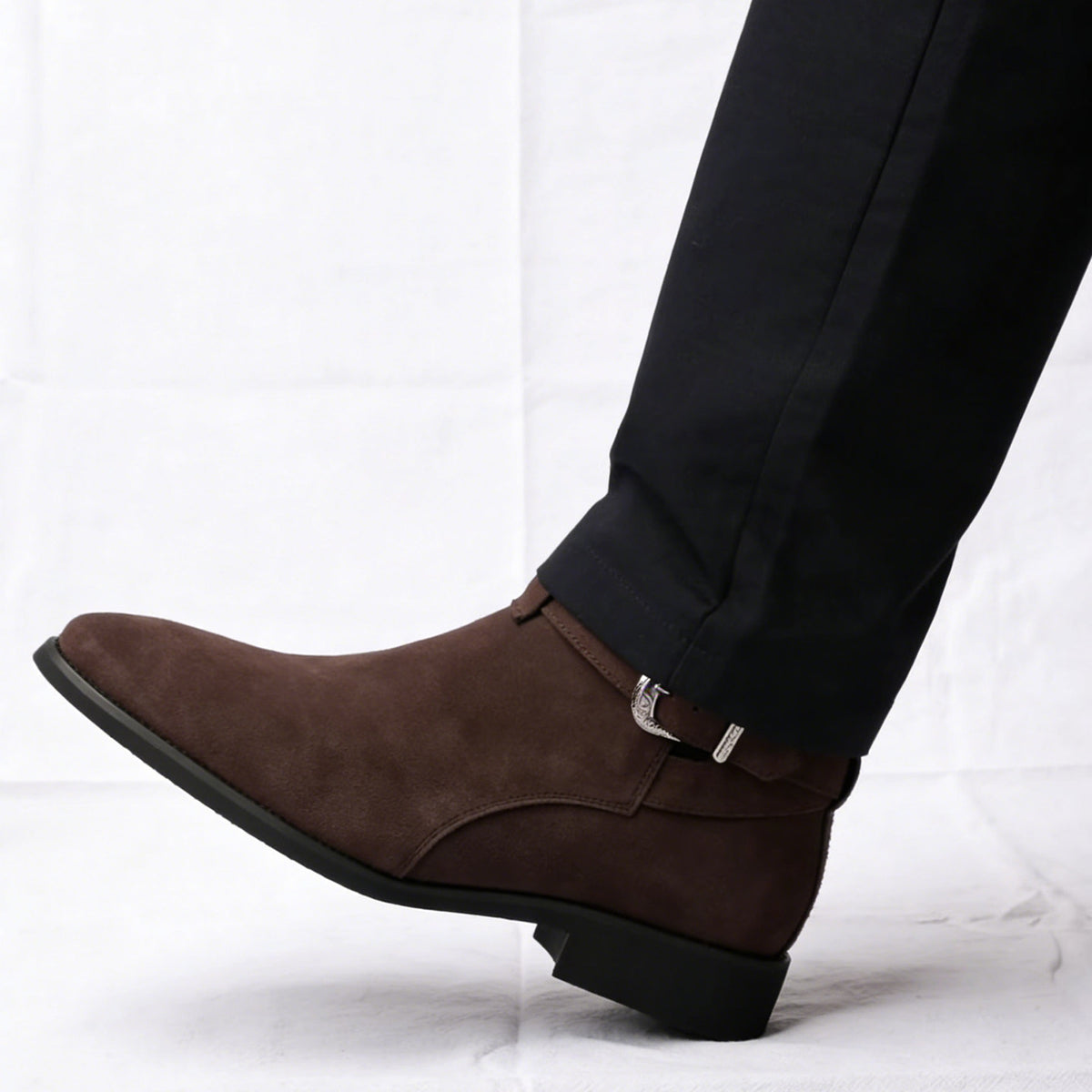 Men's Suede Ankle Boots in Brown