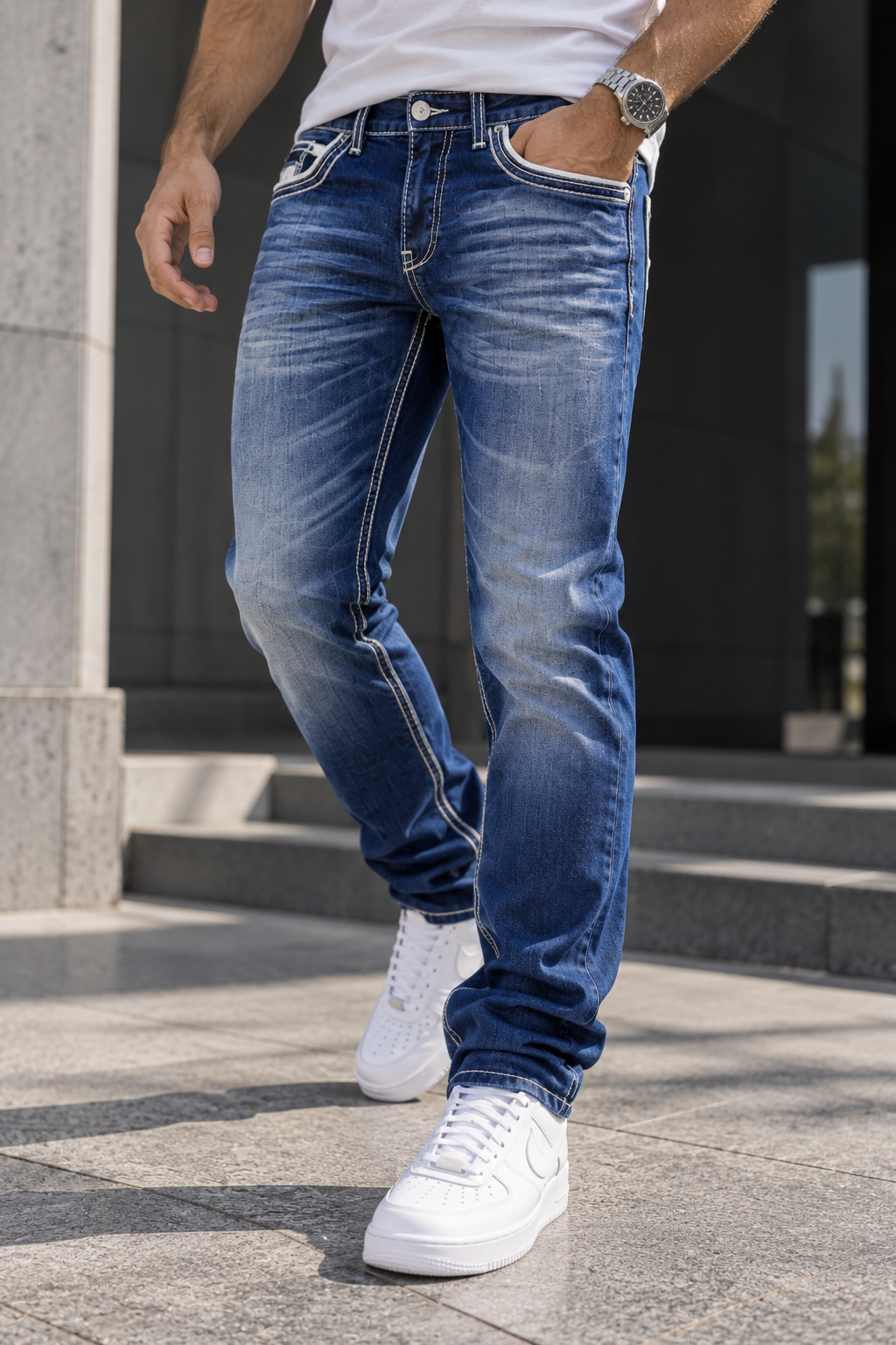 Men's Slim Fit Jeans in Light Blue