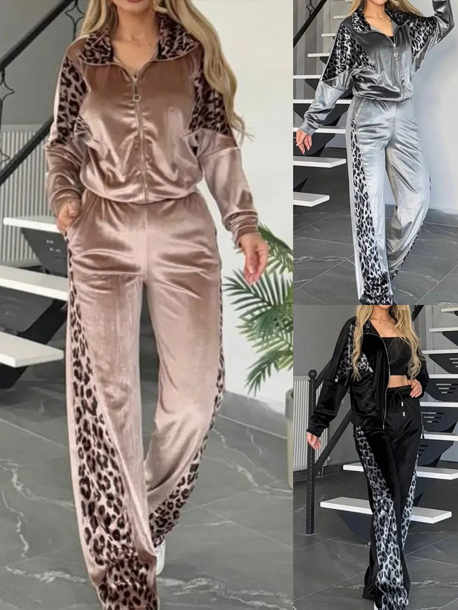 Women's Velour Tracksuit Set