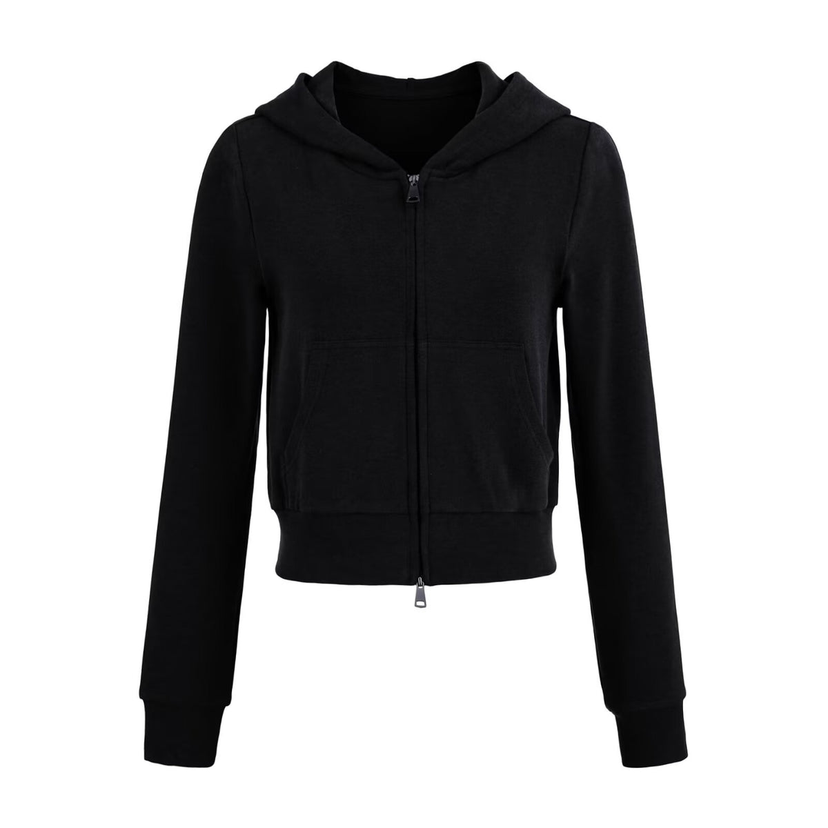 Women's Zip Hoodie and Joggers — Hoodie in Black