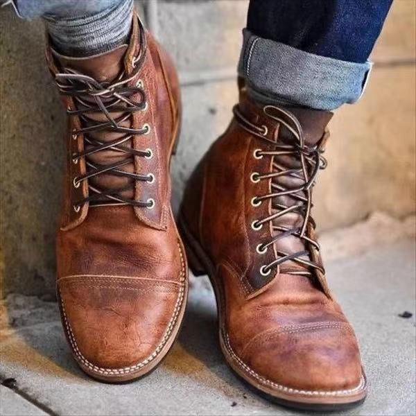 Men's Cap Toe Lace-Up Boots