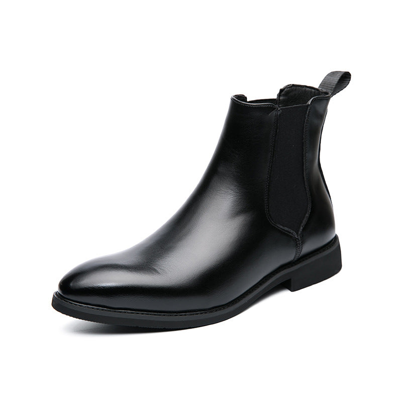 Men's Fleece Lined Chelsea Boots in Black