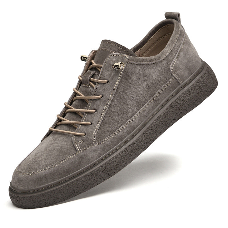 Men's Slip-On Leather Shoes | Breathable Perforated Casual Trainers