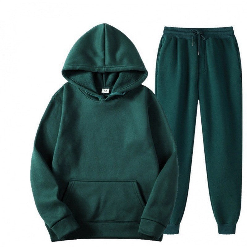 Men's Hoodie and Joggers Set in Dark Green