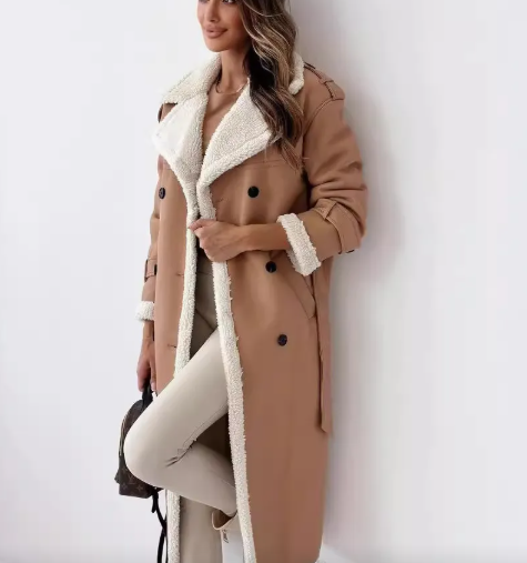 Women's Longline Puffer Coat in Grey