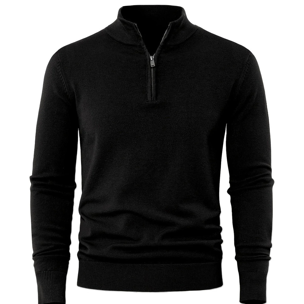 Men's Comfortable Knit Half Zip Sweater | Relaxed Longline Heritage Design 0