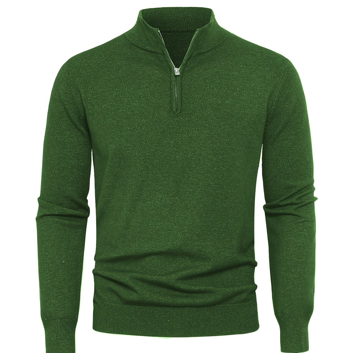 Men's Comfortable Knit Half Zip Sweater | Relaxed Longline Heritage Design 11