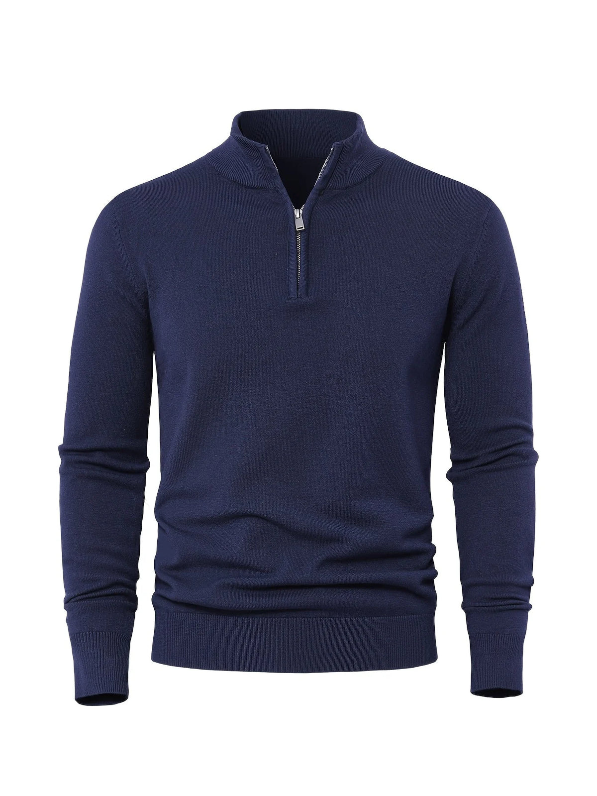 Men's Comfortable Knit Half Zip Sweater | Relaxed Longline Heritage Design 5