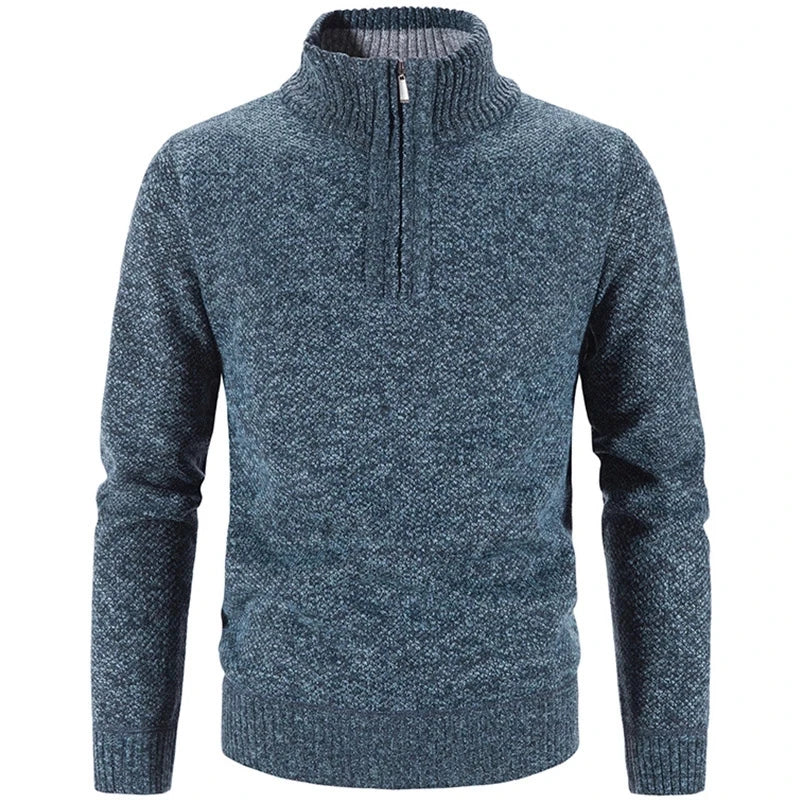 Men's Smooth Knit Half-Zip Sweater | Comfortable Casual Layering for Winter 0