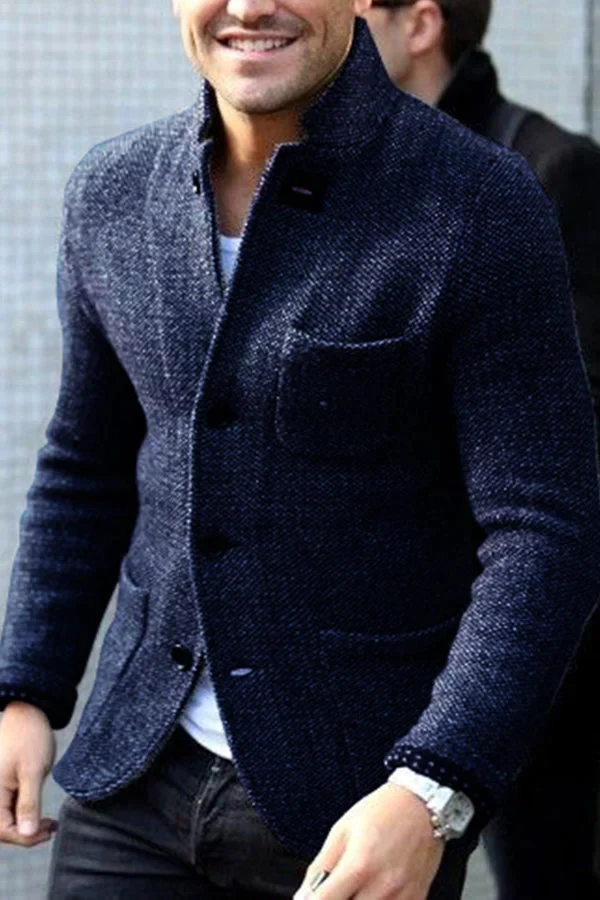 Men's Wool Blend Cardigan | Stylish Retro Zip-Up Jacket for All-Day Comfort 5