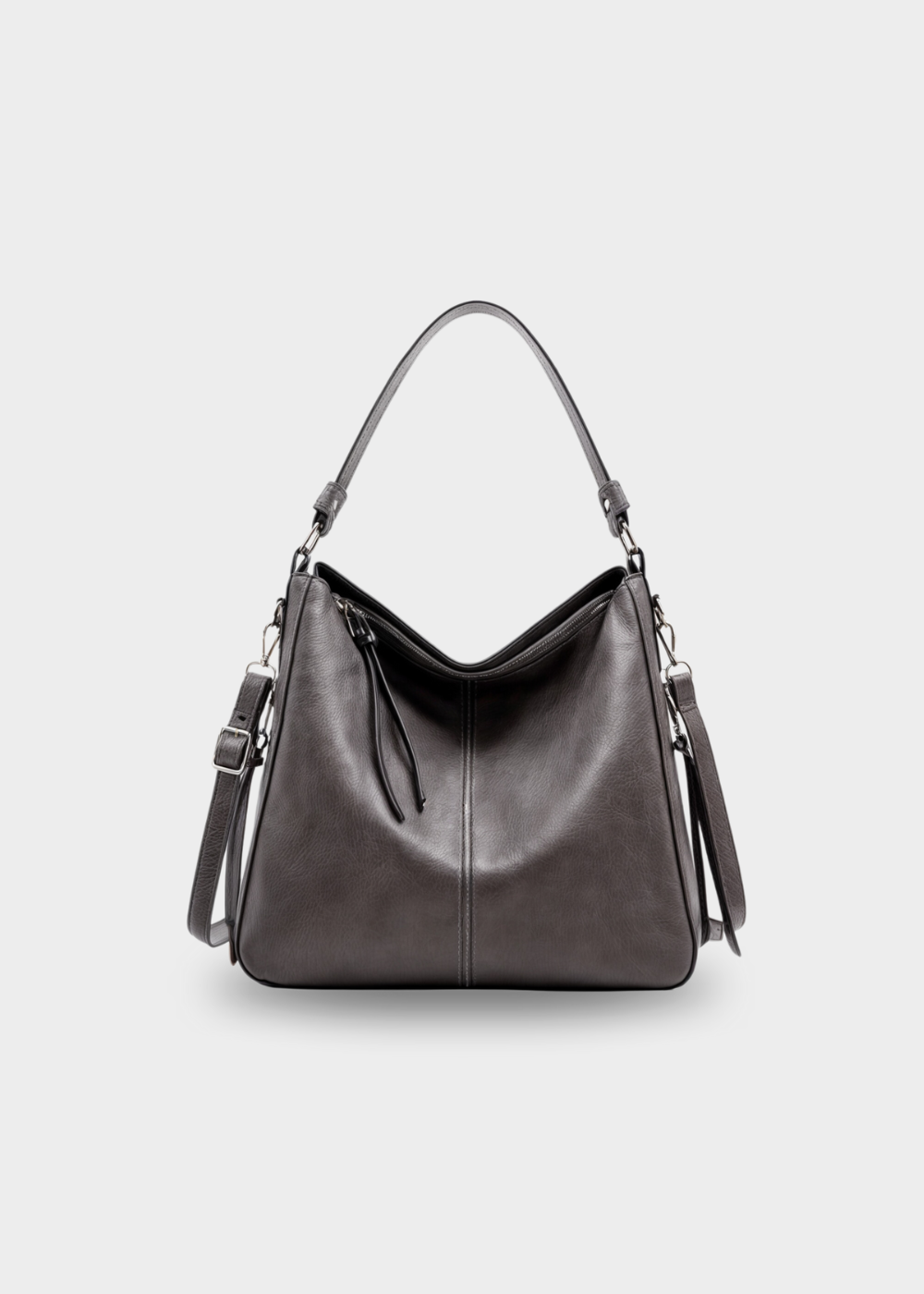 Women's Burnished Hobo Bag in Grey