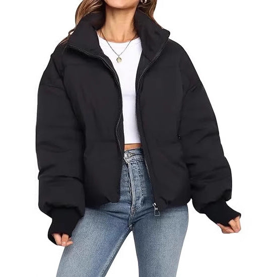 Women's Cropped Puffer Jacket — view 3