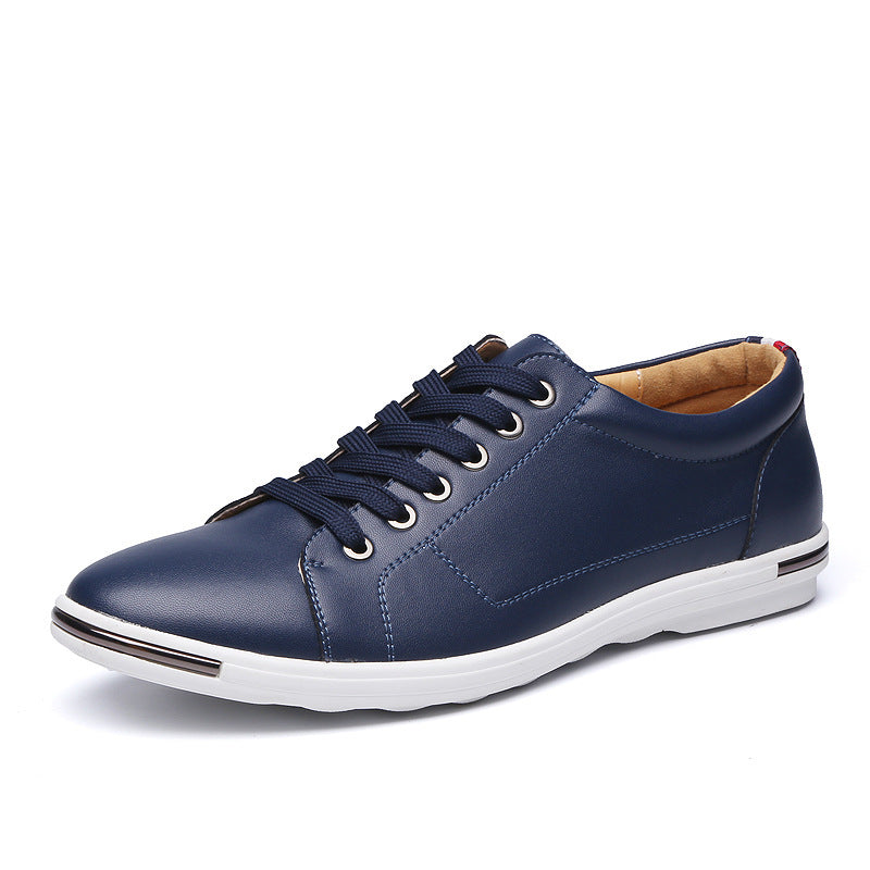 Men's Leather Trainers in Blue