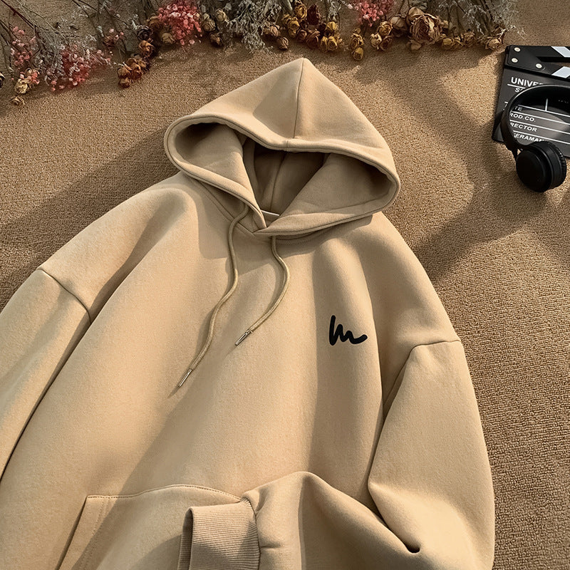 Men's Fleece Lined Hoodie in Cream