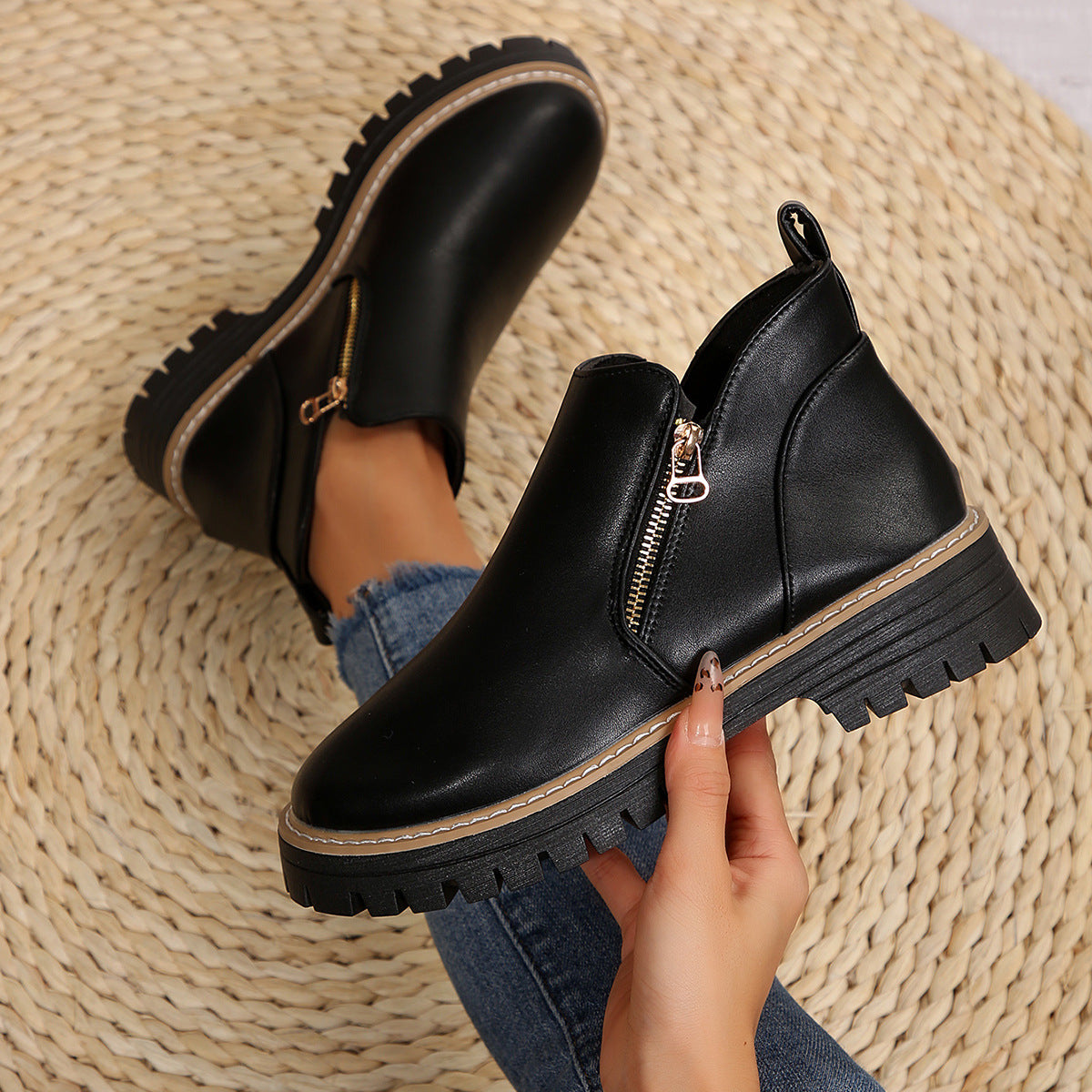 Women's Chunky Sole Ankle Boots