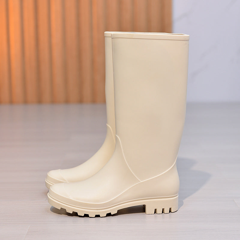 Women's Tall Rain Boots in Cream