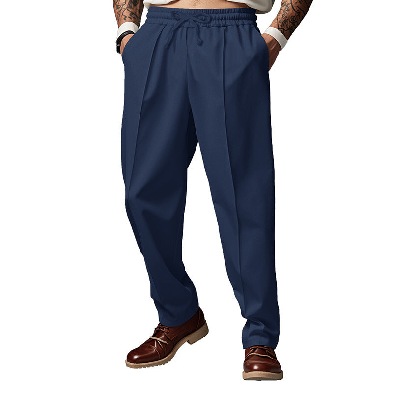 Men's Drawstring Straight Leg Trousers