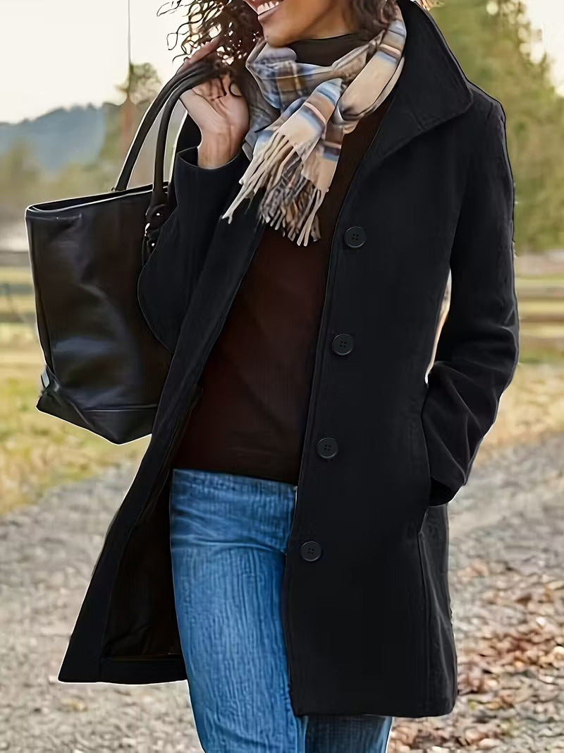 Women's Longline Button Front Coat