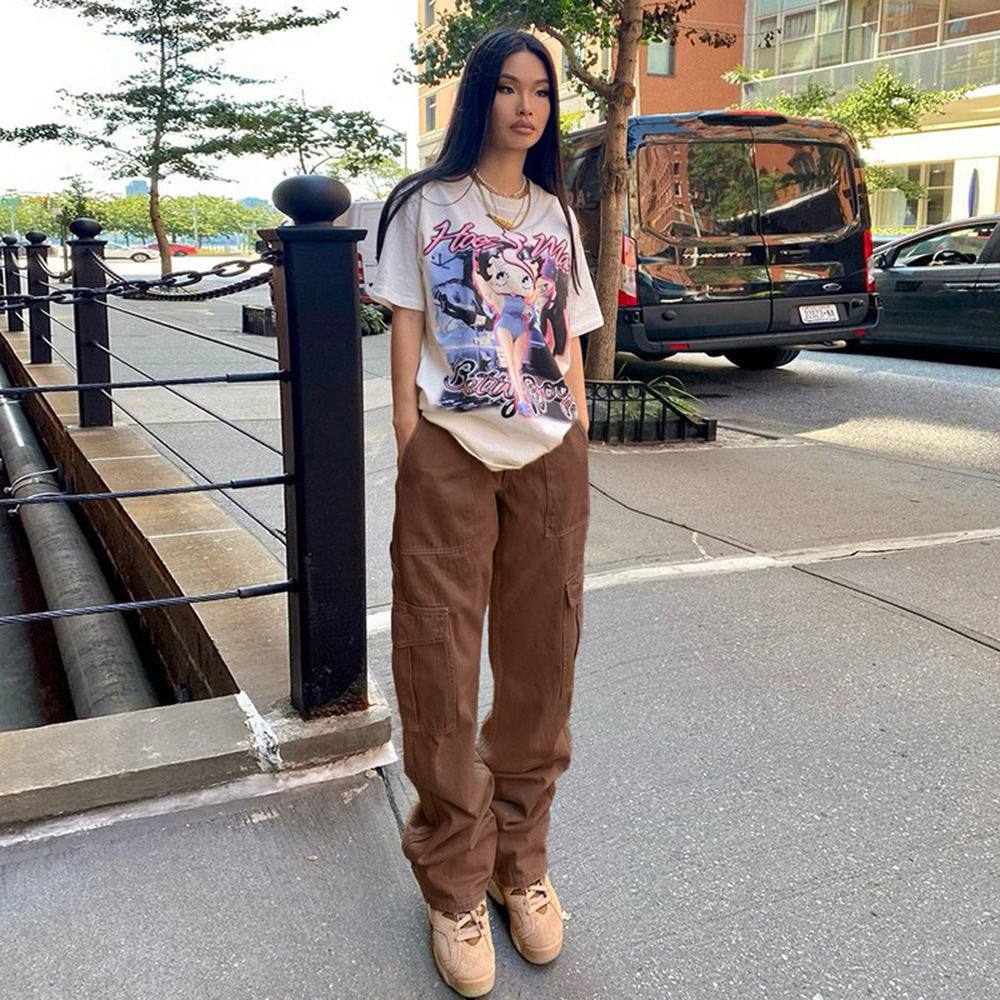 Women's High Waist Cargo Trousers — view 3