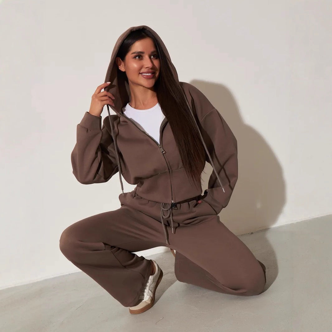 Women's Zip Hoodie and Trouser Set