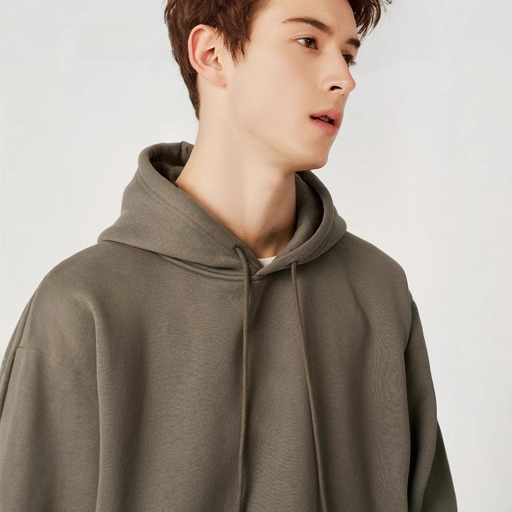 Men's Heavyweight Fleece Hoodie in Apricot