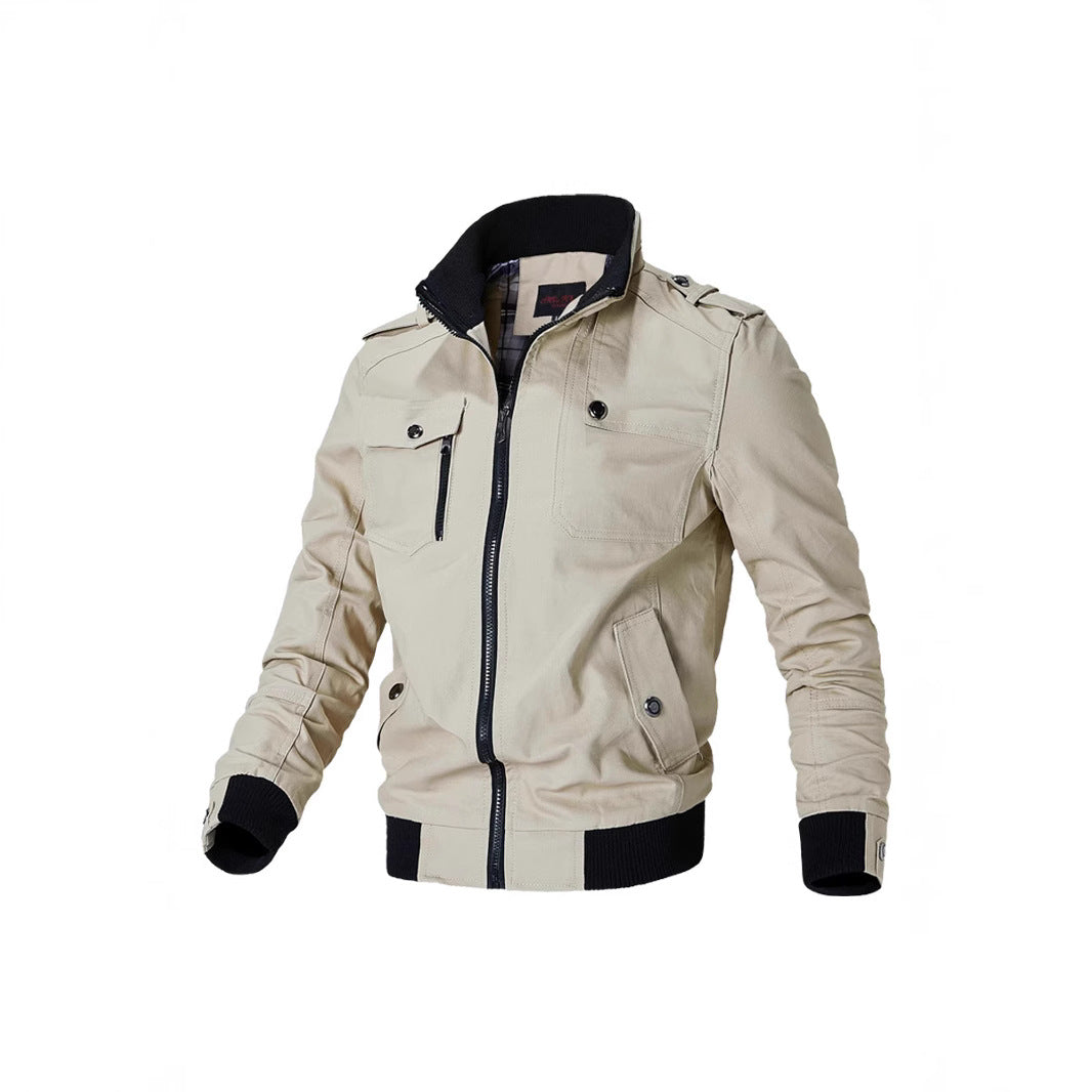 Men's Bomber Jacket in Khaki — view 3