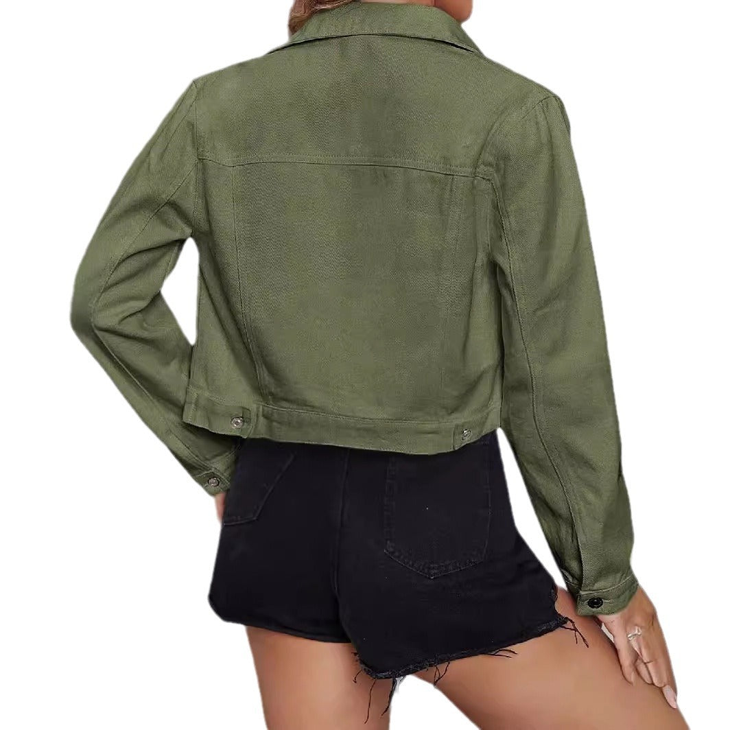 Women's Cropped Denim Jacket