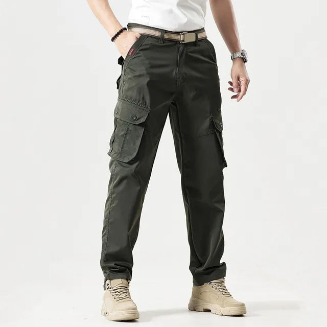 Men's Cargo Trousers in Green