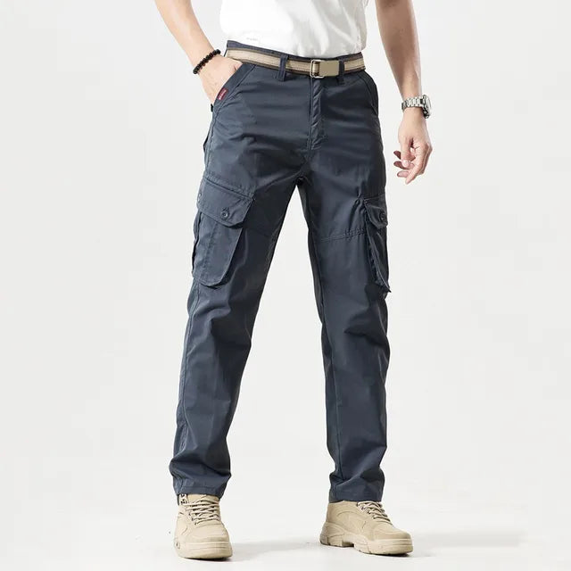 Men's Cargo Trousers in Grey