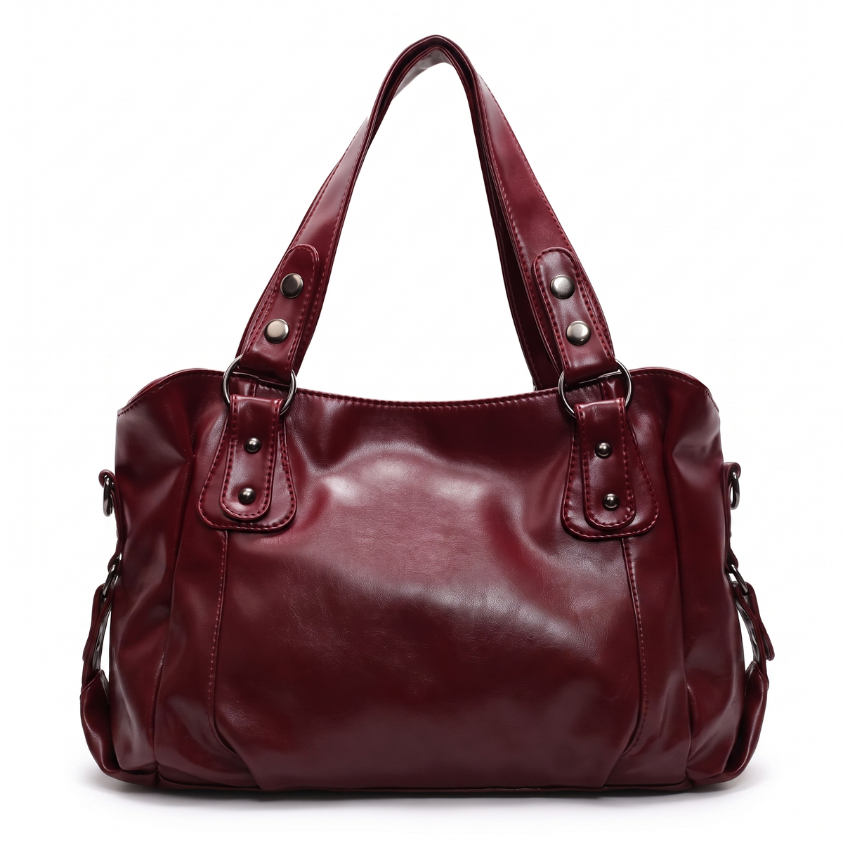 Women's Slouchy Hobo Bag in Wine Red