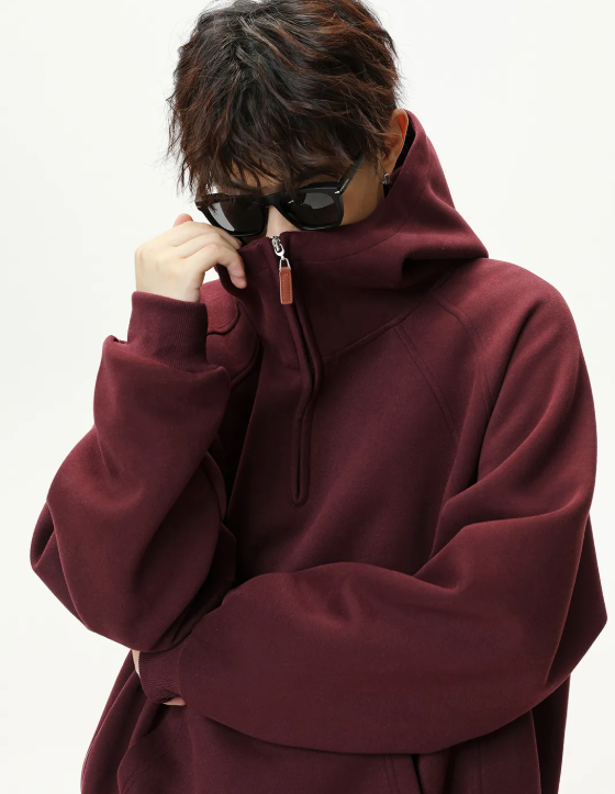 Men's Soft Cotton Half Zip Hoodie — Orvani London