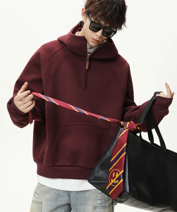 Men's Soft Cotton Half Zip Hoodie — Orvani London