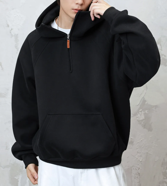 Men's Soft Cotton Half Zip Hoodie — Orvani London
