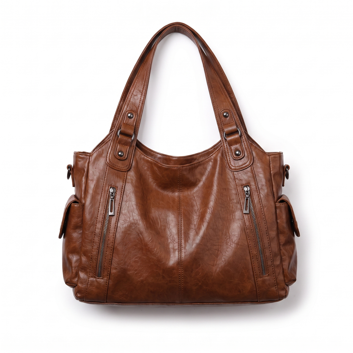 Women's Slouchy Shoulder Bag in Brown
