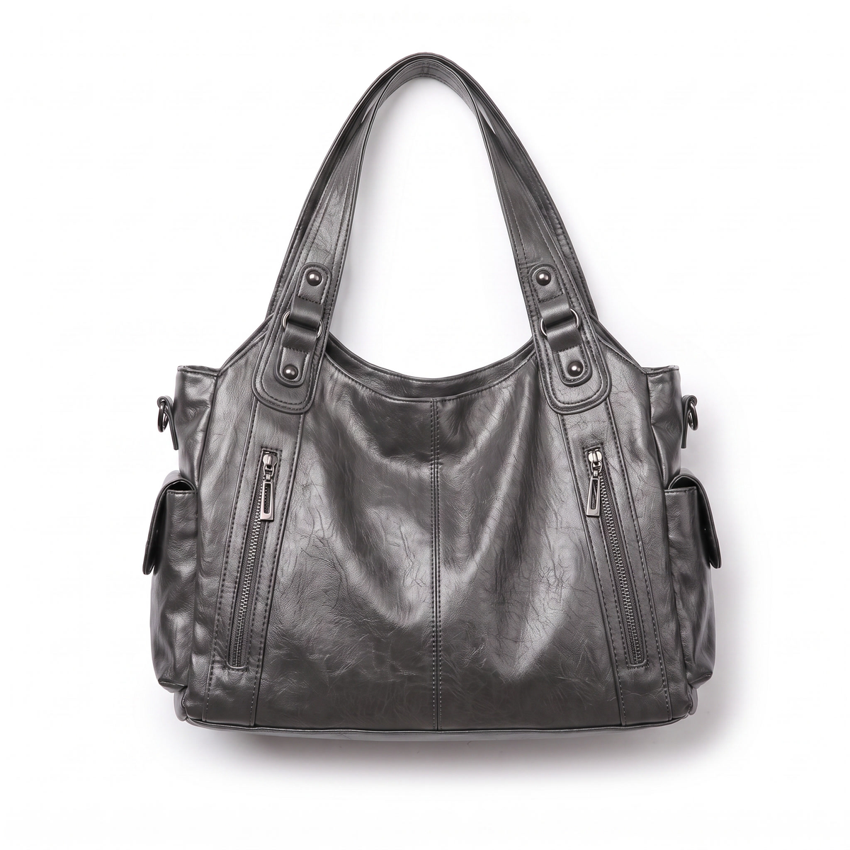 Women's Slouchy Shoulder Bag in Grey